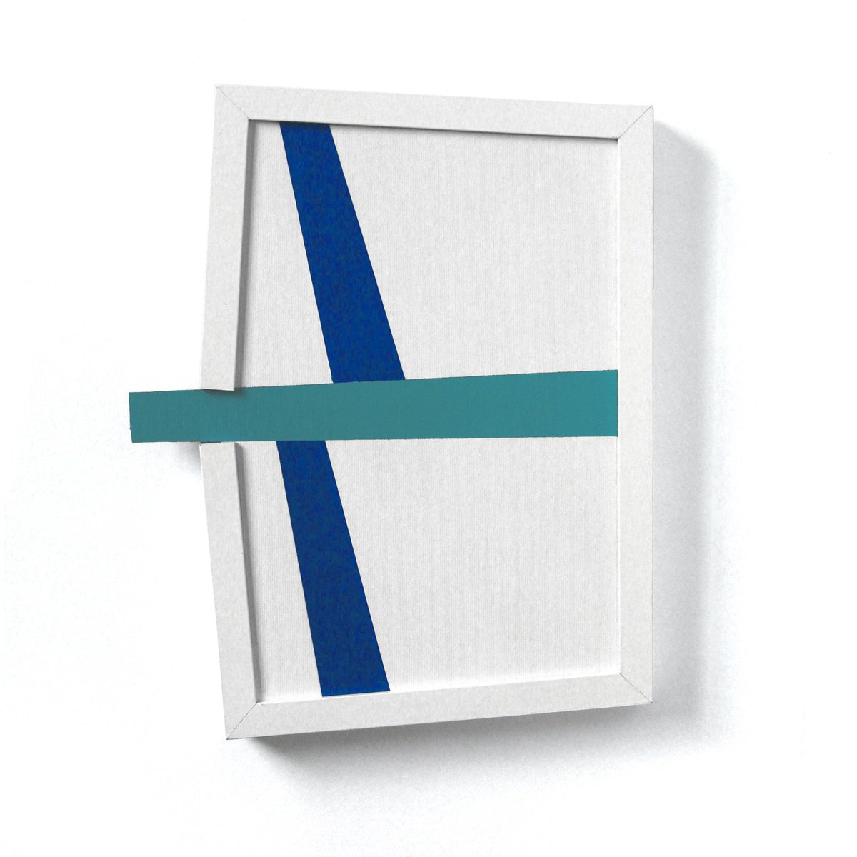 Geometric Abstract Acrylic Painting By Martin Singer, 11 X 14", Cc3-21, Original Artwork