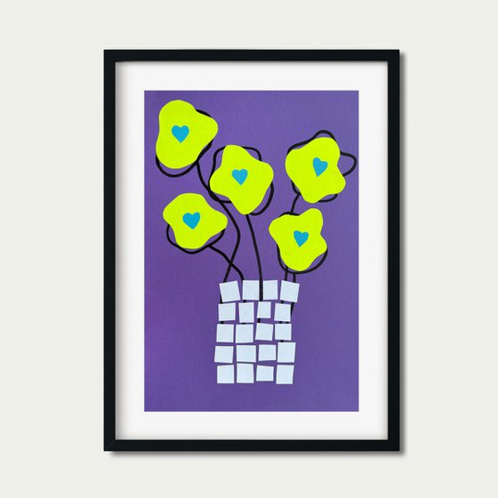 Post-it Petals Whimsical Art