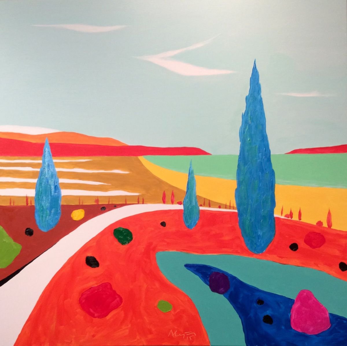 Summer time (pop art, landscape) by Alejos