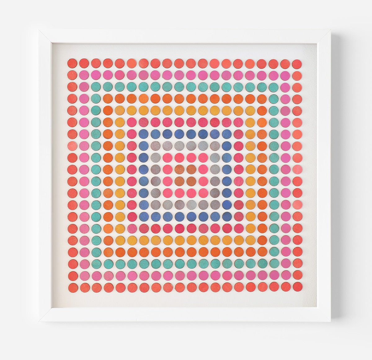 Concentric Squares Red by Amelia Coward