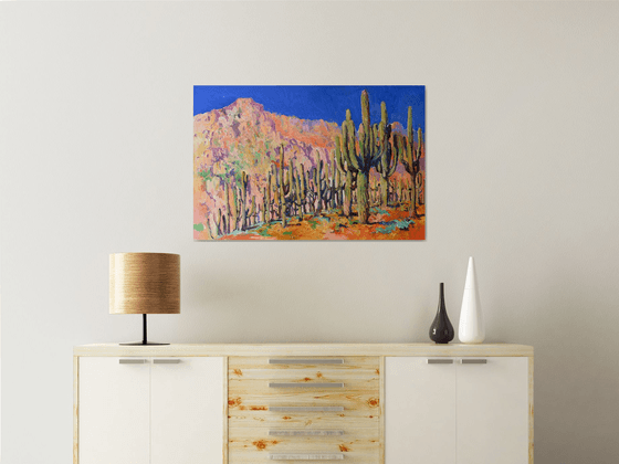 Saguaro Cactuses in the Desert