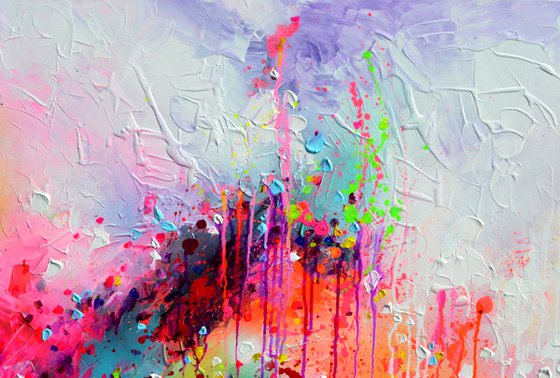 Fresh Moods 51, Large Gallery Quality Ready to Hang Abstract Painting FREE SHIPPING