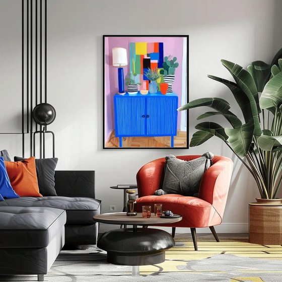 Bright Blue Sideboard