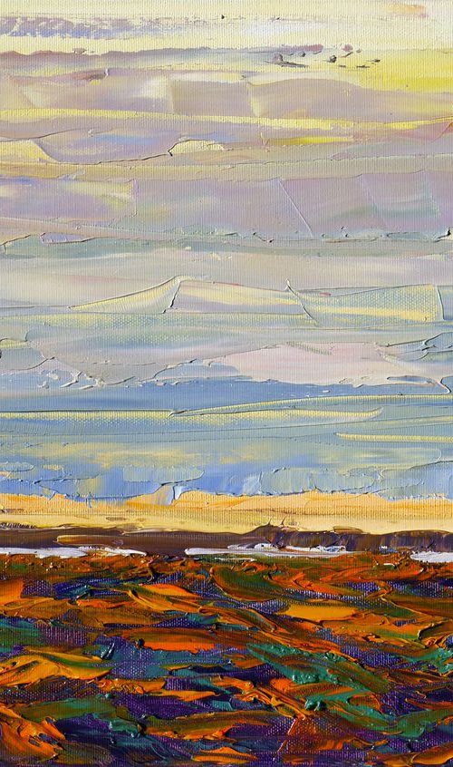 Winter Sky, Field (palette knife) by Dima Braga