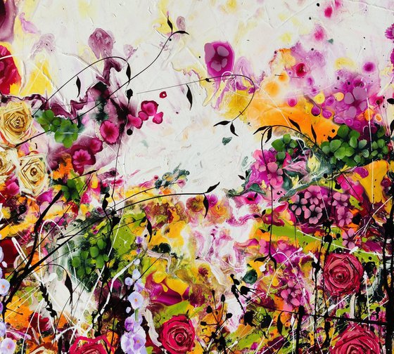 Roseberry Fields Abstract Floral Landscape