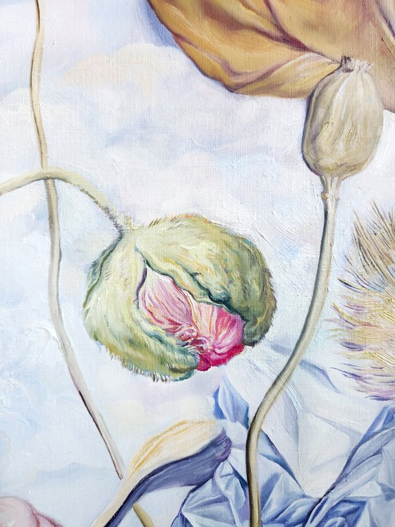 Poppies and Artichoke Flower