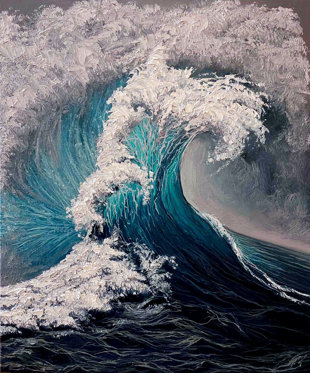 Impressionistic Landscape Oil Painting By Elena Adele Dmitrenko, 20 X 24, Storm, Original Artwork