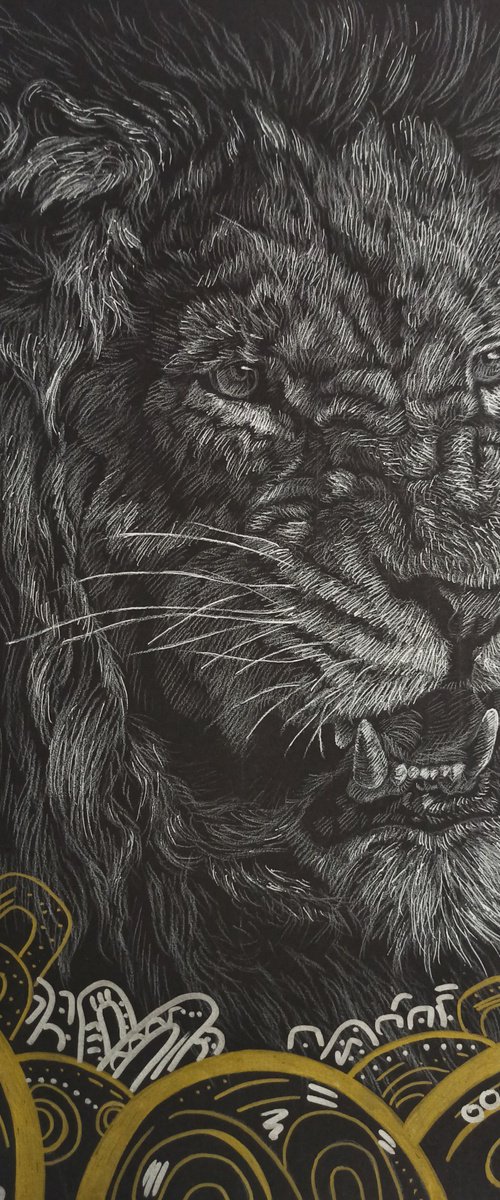 Lion strength by Alona Vakhmistrova
