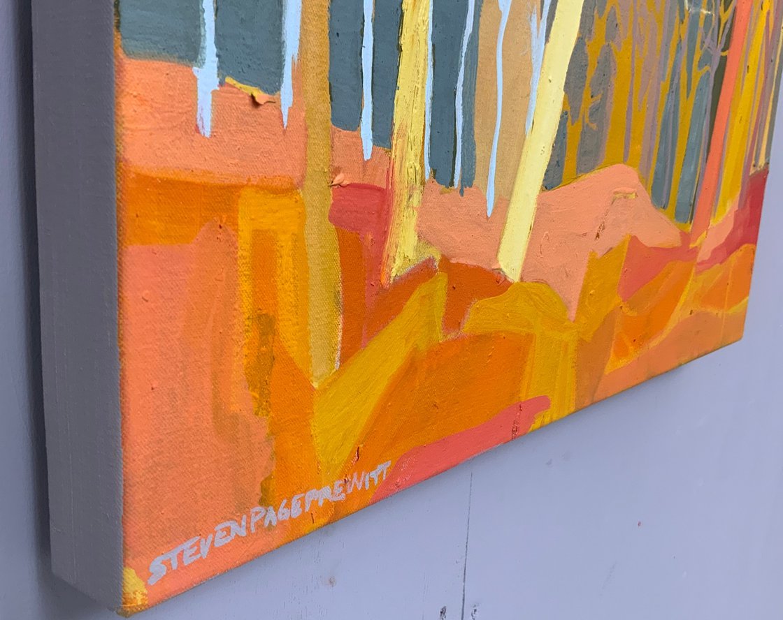 Golden Light of the Golden Hour October in the Blue Ridge Oil painting