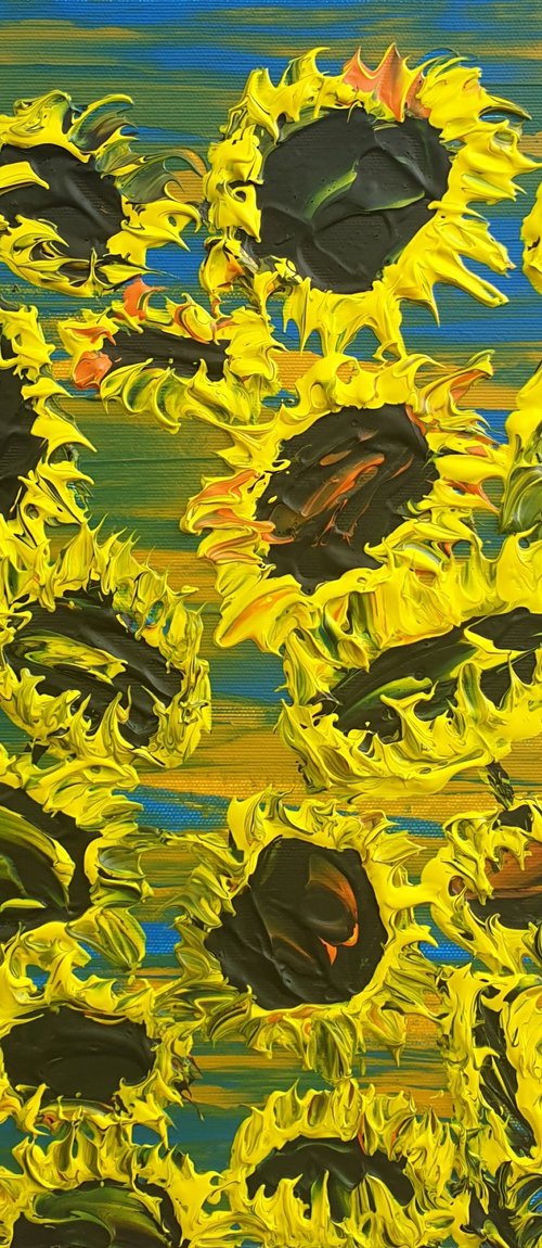 Blooming sunflowers 5 by Daniel Urbaník
