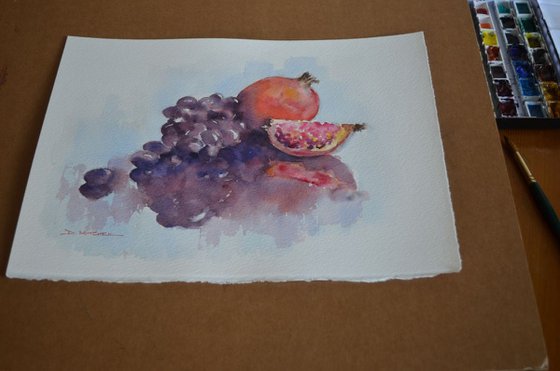 Pomegranate & Grapes