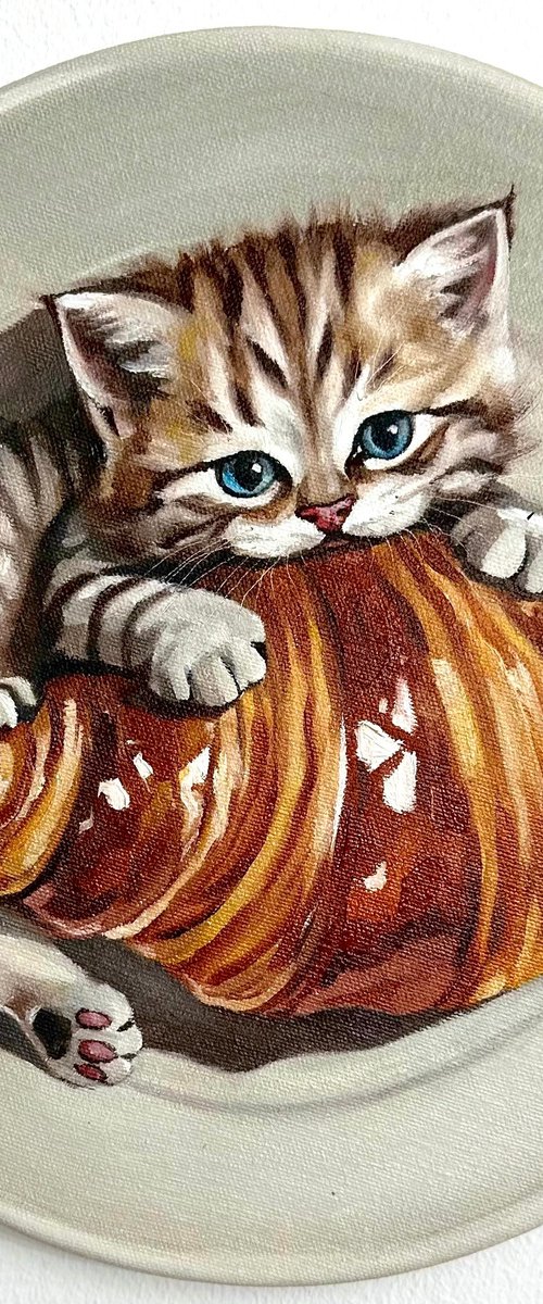 On a Croissant Plate by VICTO