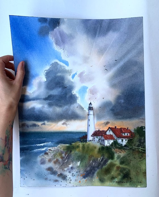 Lighthouse and Clouds #3