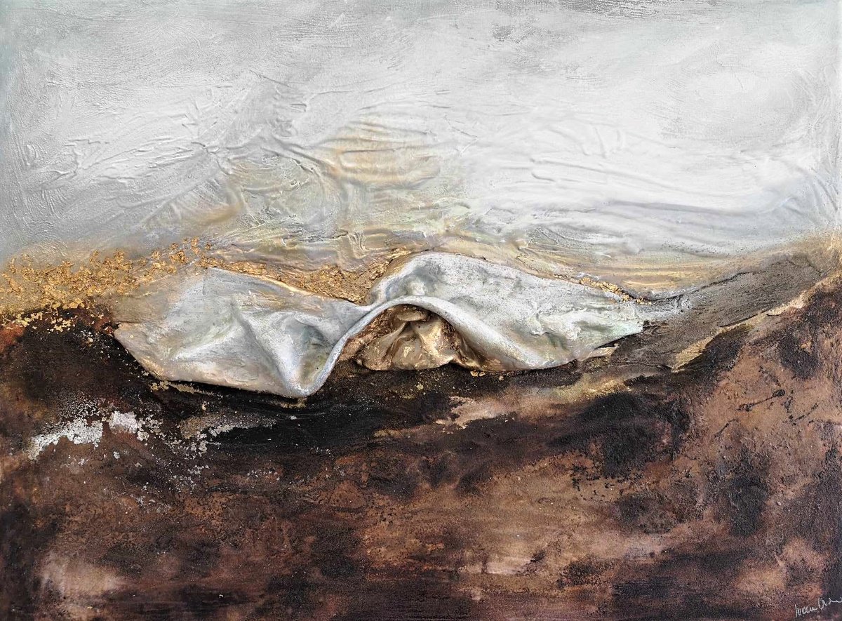 Abstract Acrylic Painting By Ivana Urso, 24 X 31, Earth And Light, Original Artwork