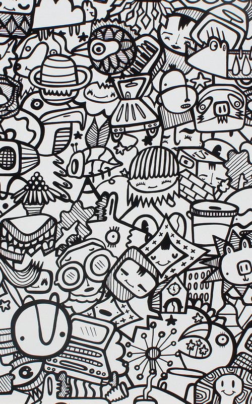 Marker Pen Meditation - XL Artwork by Kev Munday