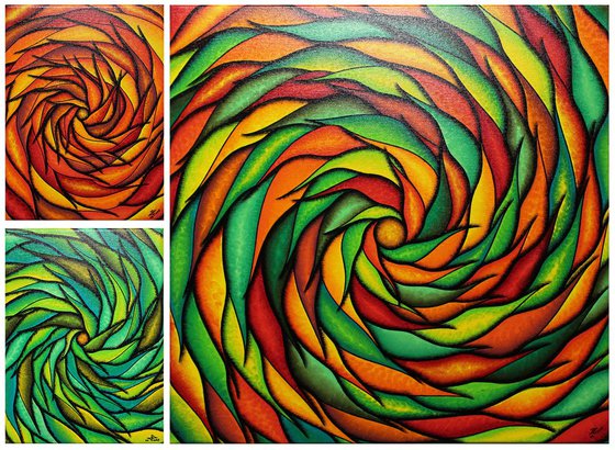 Colorful spirals serie 2