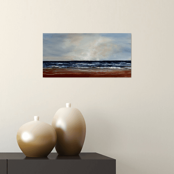 Autumn Beach Ocean Painting