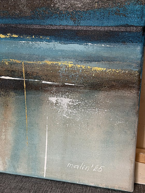 Azure Tide with Golden Accents