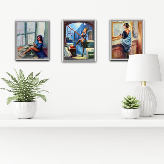 Triptych Women in love