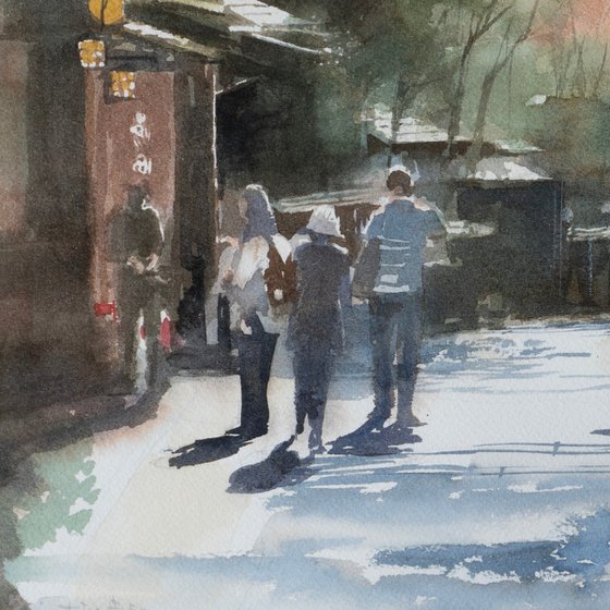 Sunlight and Shadows in Kibune, Kyoto