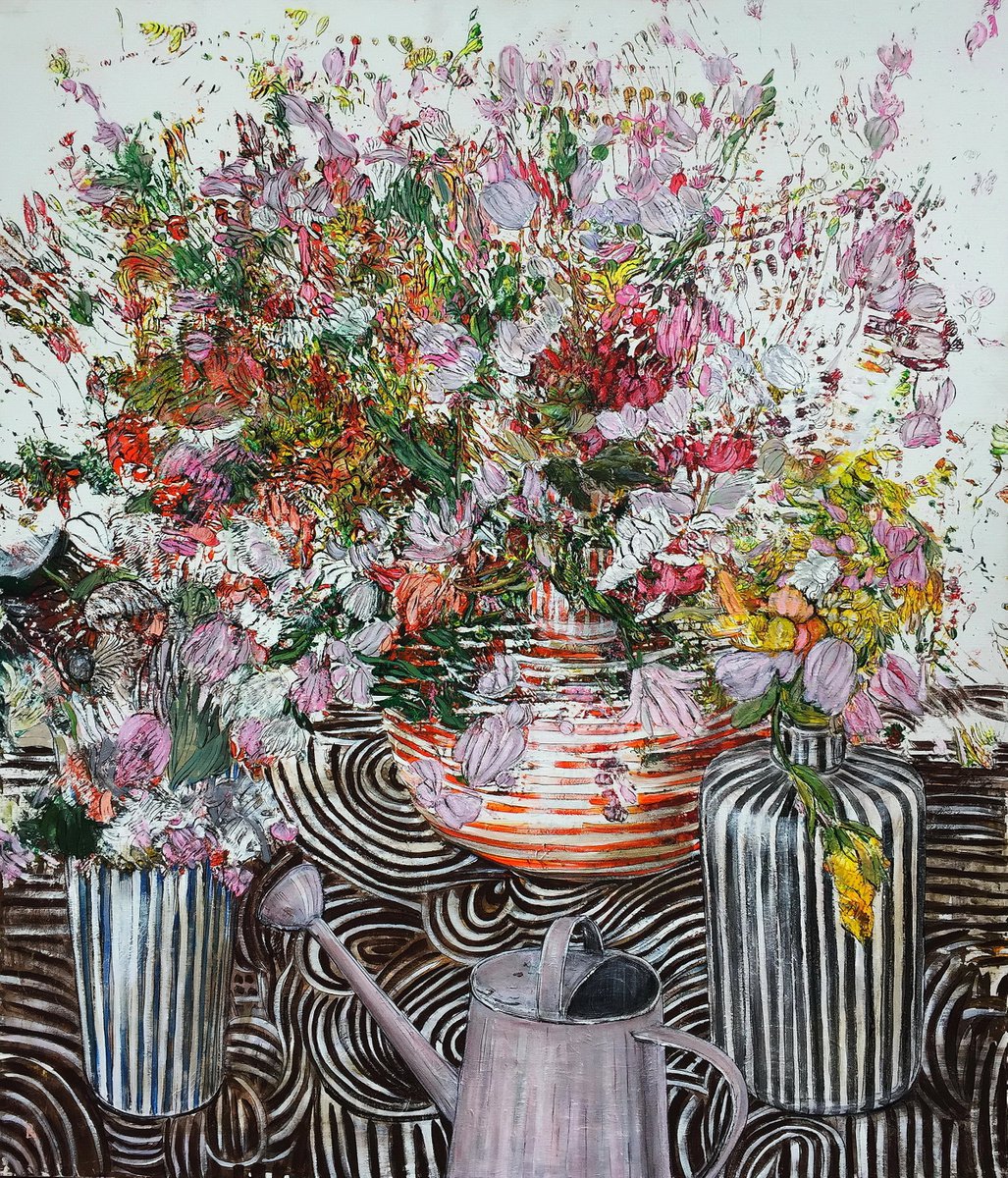 Still life.Paper flowers by Olena Romashkina