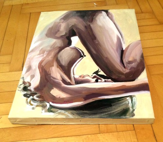 Oil on Canvas Nude 1