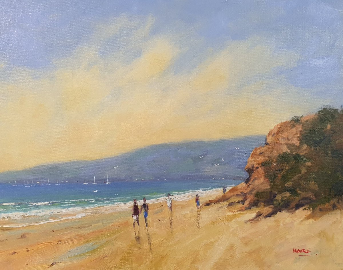 Morning Walk Sorrento Beach by Rod Moore