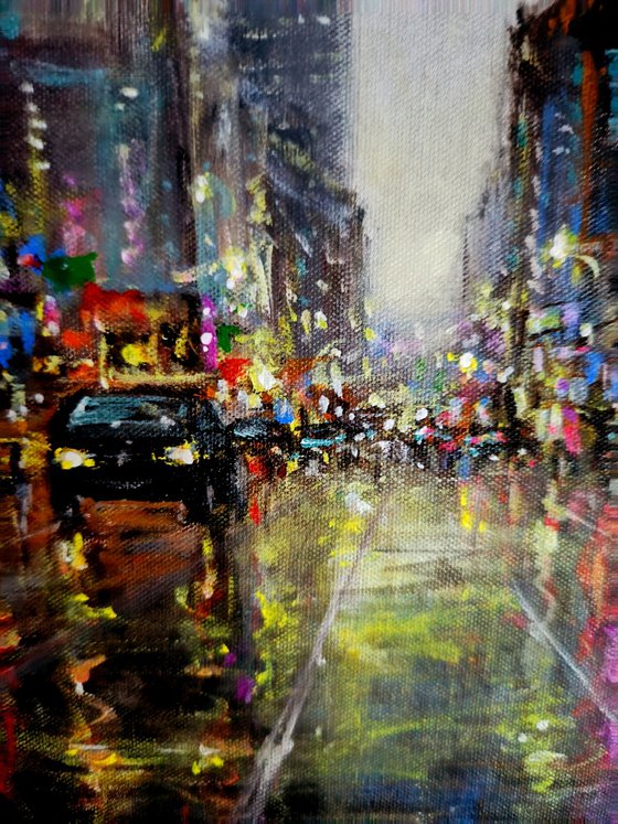 New York City in Rain