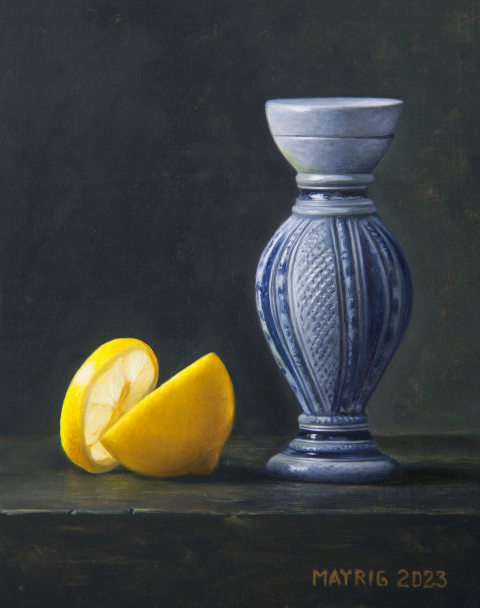 Photorealistic Still Life Oil Painting By Mayrig Simonjan, 7 X 9", Medieval Refreshing Drink, Original Artwork