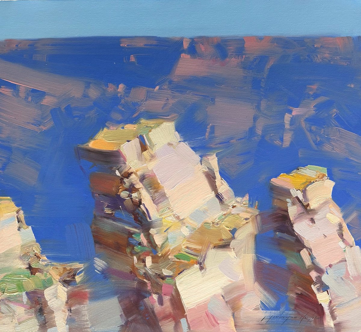 Canyon Rock, Original oil painting, Handmade artwork, One of a kind by Vahe Yeremyan