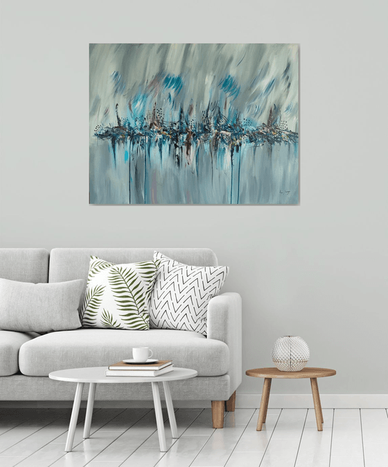 Paysage bleu artificiel