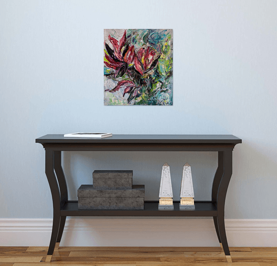 Tropical Jungle Impasto Art