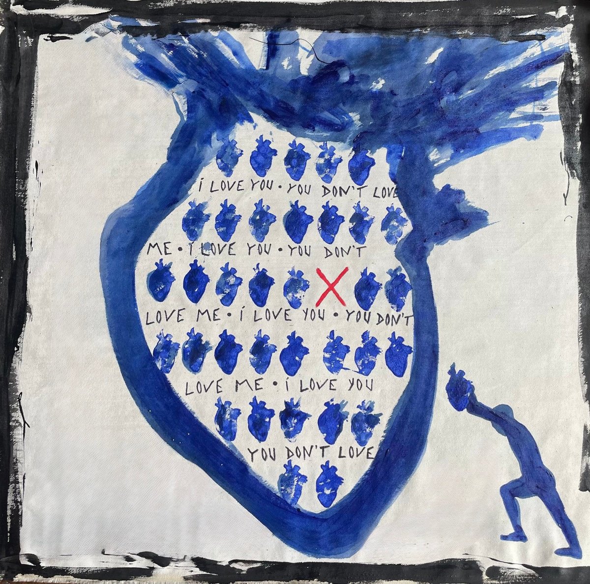 Surrealistic Acrylic Painting , I Love You / Series: Heart Of The Heart #5 By Paolo Kozma, 33 X 31, Artwork For Sale On Artfinder