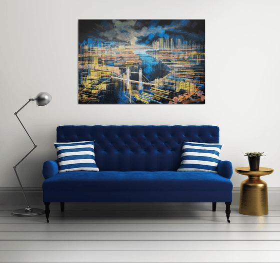 London Lit Bright! - Large Painting