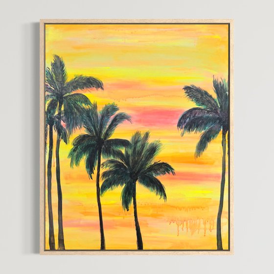 ‘Palms In The Sunset Glow’