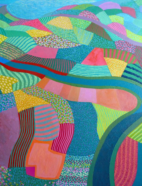 VIEW OVER PATCHWORK FIELDS