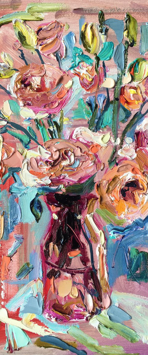 Pink Roses by Ole Karako