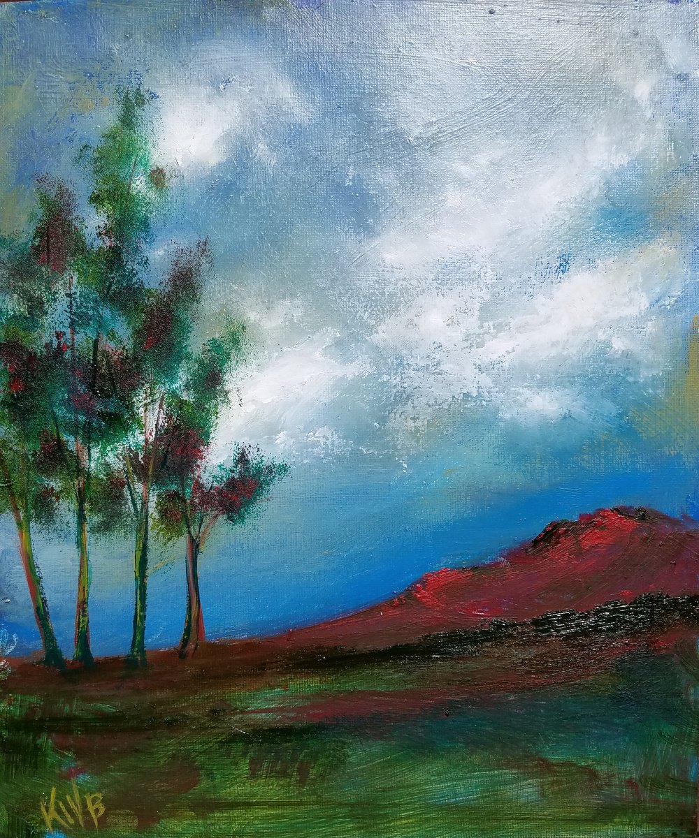 Impressionistic Landscape Oil Painting By Kevin Blake, 10 X 12", Finding Peace, Original Artwork