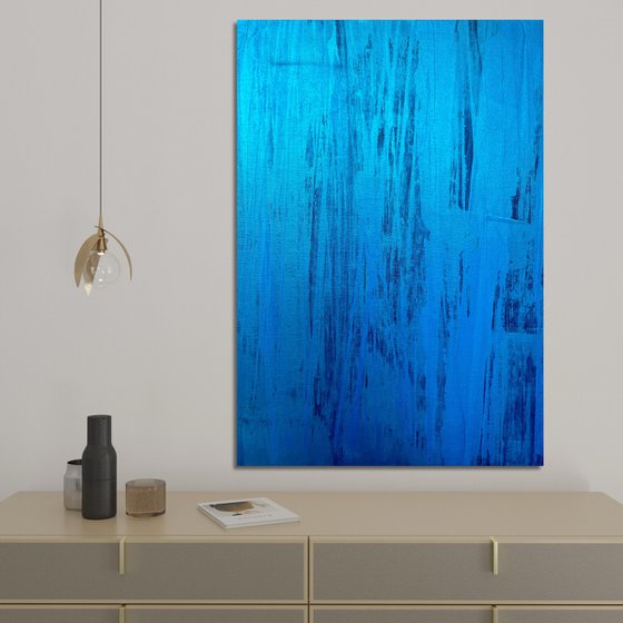 Hand-painted Blue Flow