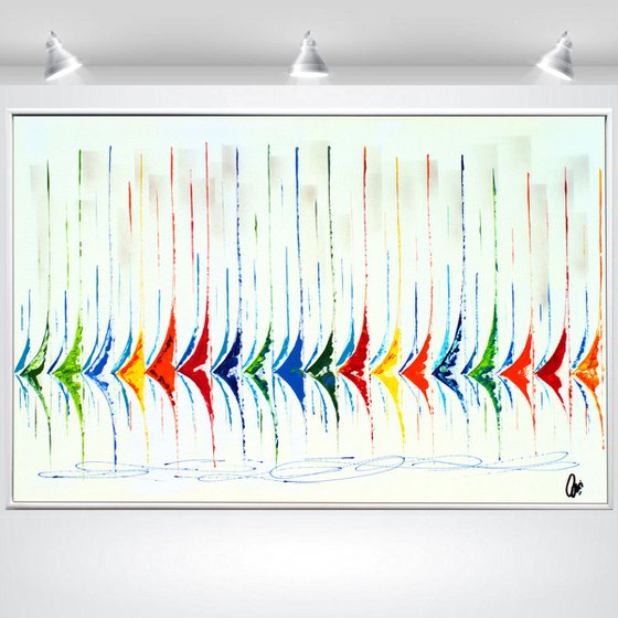Colorful abstract sailboats - Vibrant Sails