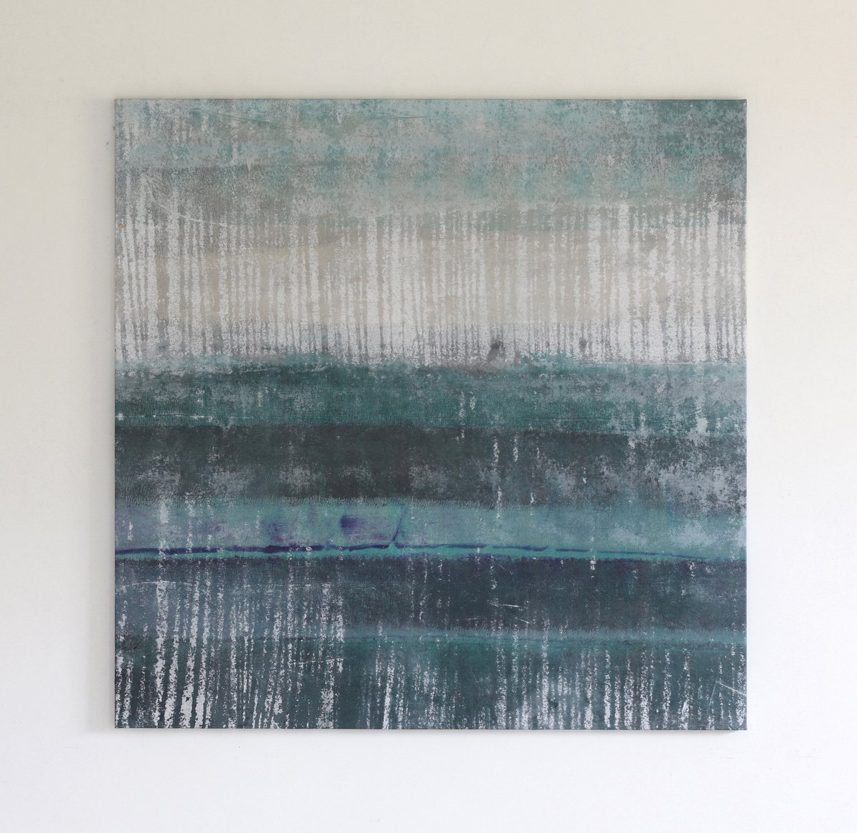 Abstract Acrylic Painting By Rokas Berziunas, 47 X 47", No. 19-21 (120 X 120 Cm), Original Artwork