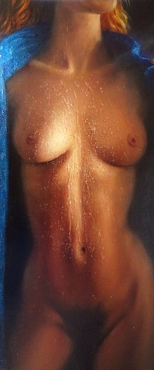 In blue bathrobe by Alexandre Barbera-Ivanoff