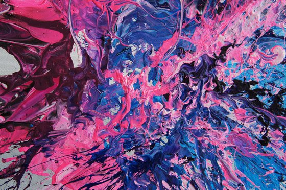 Pink Blues Gone Wild (Spirits Of Skies 096145) - 120 x 80 cm - XXL (48 x 32 inches)