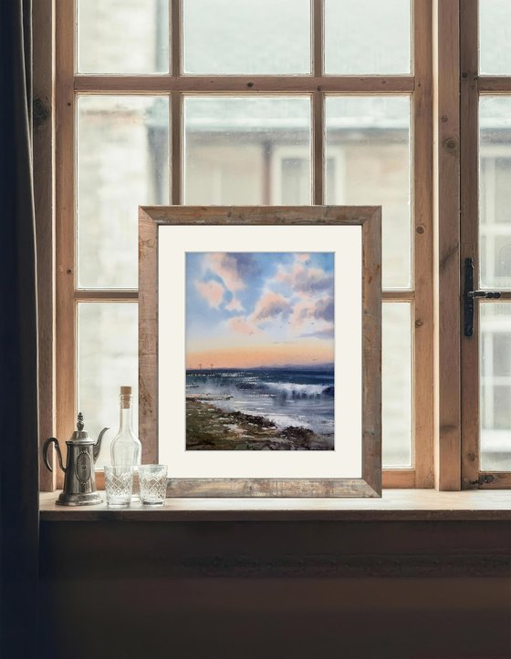 Sunset on the sea Storm