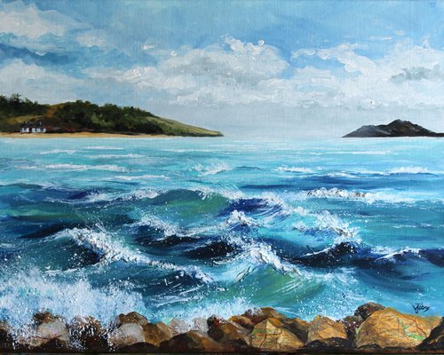 A Lively Sea on a Sunny Day by Valerie Jobes