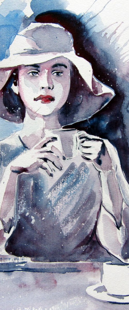 Girl with coffee by Kovács Anna Brigitta