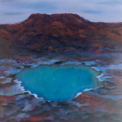 Blue Caldera Lake by Rebeca Fuchs