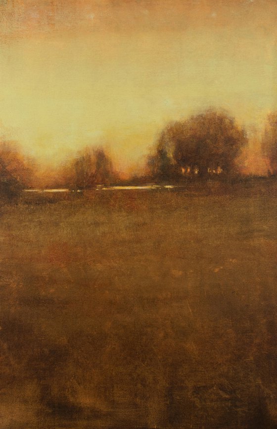 Evening Trees 191110 tonal landscape painting