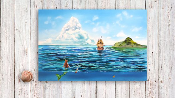 The Little Mermaid seascape