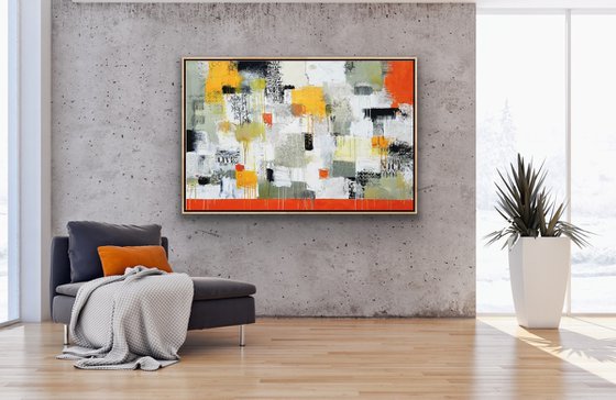Soft Abstraction II, XXL size acrylic on canvas